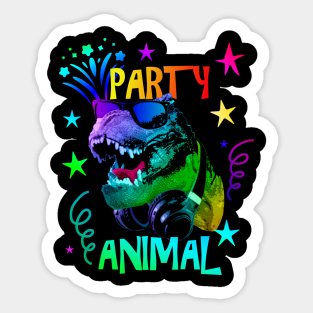 T-Rex Party Animal Sticker